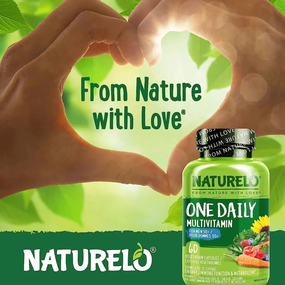 NATURELO One Daily Multivitamin for Men - with Vitamins & Minerals + Organic Whole Foods - Supplement to Boost Energy, General Health - Non-GMO - Image 11