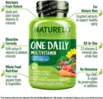 NATURELO One Daily Multivitamin for Men - with Vitamins & Minerals + Organic Whole Foods - Supplement to Boost Energy, General Health - Non-GMO - Image 5