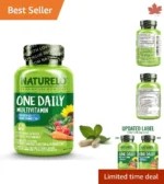 NATURELO One Daily Multivitamin for Men - with Vitamins & Minerals + Organic Whole Foods - Supplement to Boost Energy, General Health - Non-GMO - Image 9