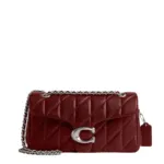 Coach Structured Shoulder Bag – Burgundy