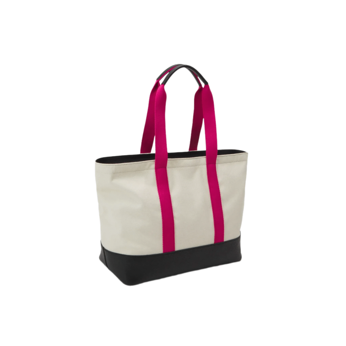 Love Moschino Summer Canvas Tote – Ivory/Fuchsia - Image 2