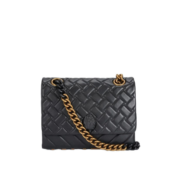 Kurt Geiger Kensington Large Quilted Leather Bag – Black