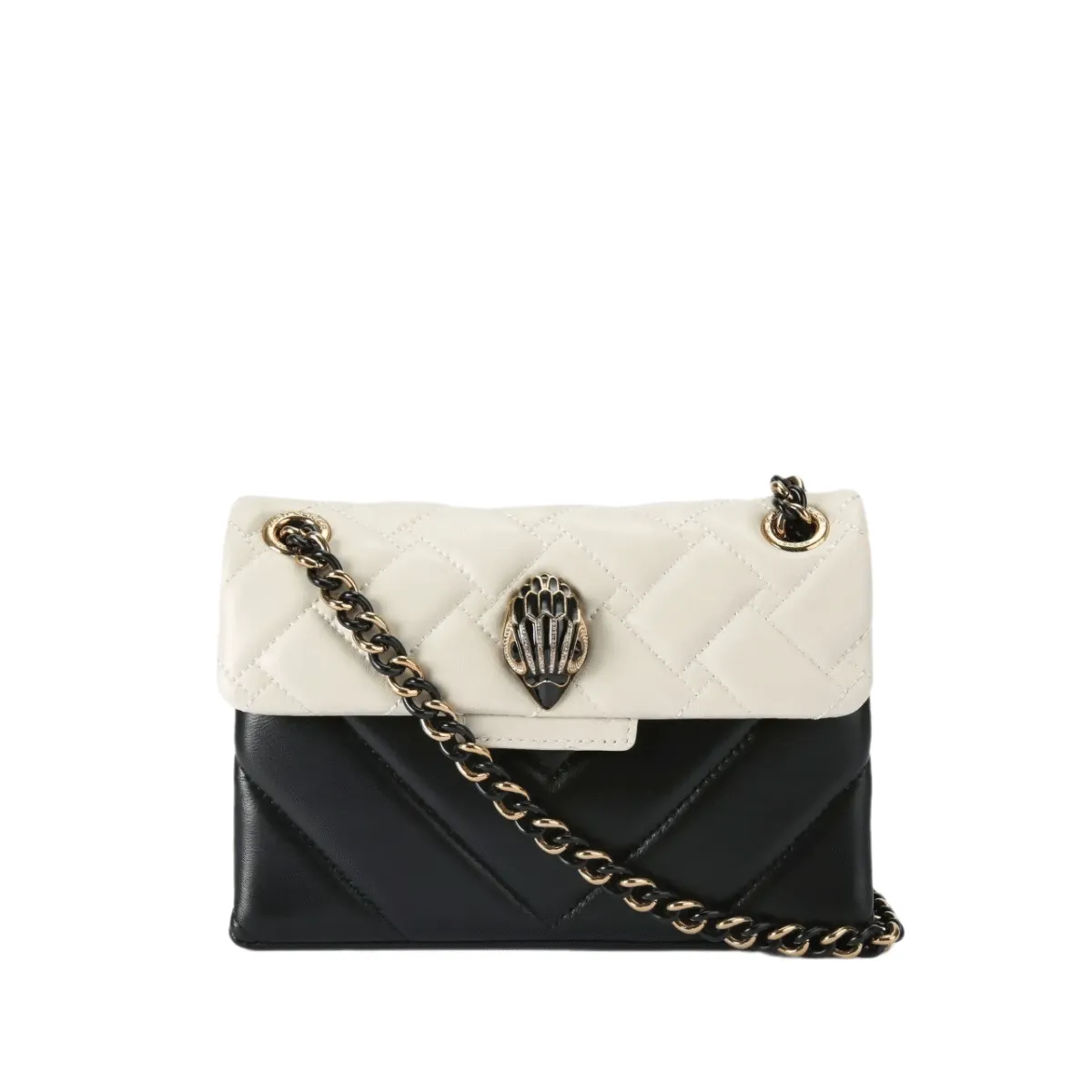 Kurt Geiger Kensington Union Jack Mini Bag – Black & White - Image 1