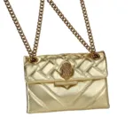 Kurt Geiger Kensington Mini Bag – Metallic Gold Leather - Image 2