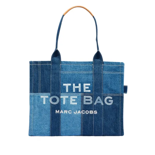 Marc Jacobs Denim Medium Tote Bag – Patchwork Canvas