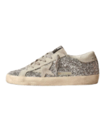 Golden Goose Women's Super-Star Silver Glitter Sneakers