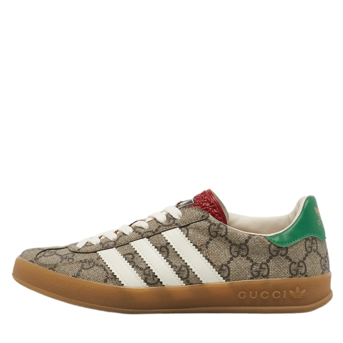 Gucci x Adidas Beige GG Supreme Canvas Gazelle Sneakers - Image 1