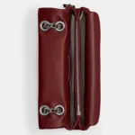 Coach Structured Shoulder Bag – Burgundy - Image 3