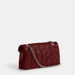 Coach Structured Shoulder Bag – Burgundy - Image 4