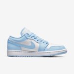 Air Jordan 1 Low Women’s Shoes White/Ice Blue - Image 7