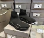 Balenciaga Speed Trainer Sneakers – Black Knit Fabric - Image 15
