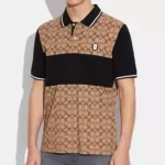 Coach Polo Shirt – Khaki - Image 3
