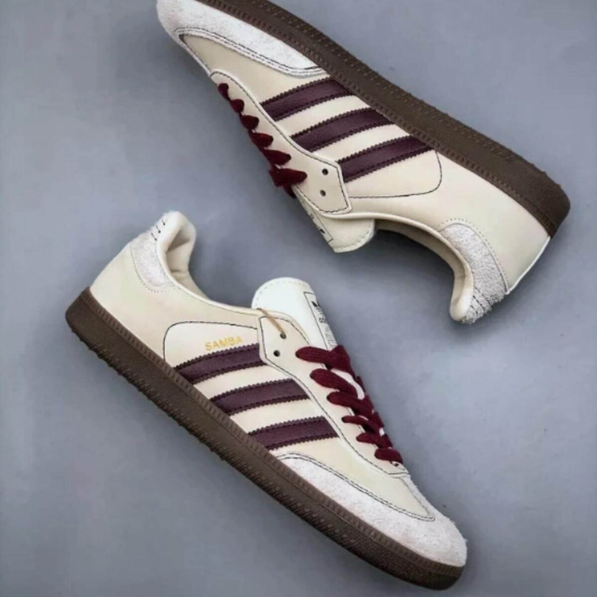 Adidas Samba OG W "Wonder White & Maroon" - Image 8