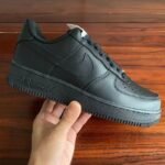 Nike Air Force 1 Low '07 Black Premium Leather - Image 3