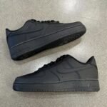 Nike Air Force 1 Low '07 Black Premium Leather - Image 2