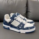 Louis Vuitton LV Trainer – Monogram Denim White Blue - Image 11