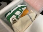 Louis Vuitton LV Trainer Low – Mini Monogram Green & White - Image 10