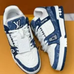 Louis Vuitton LV Trainer – Monogram Denim White Blue - Image 17