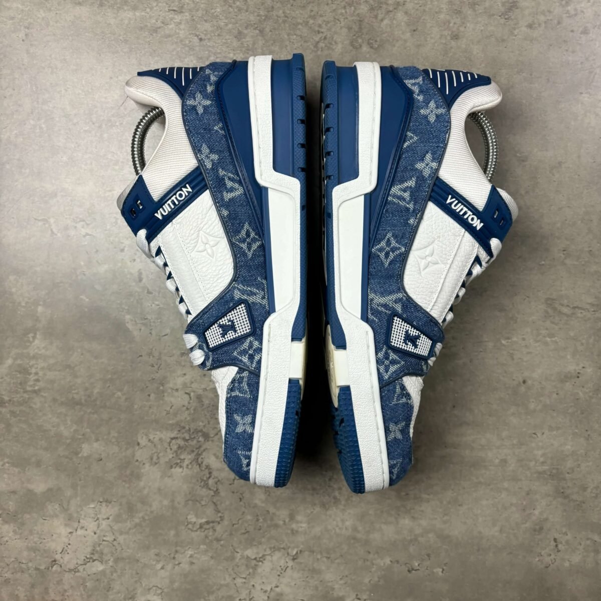 Louis Vuitton LV Trainer – Monogram Denim White Blue - Image 12