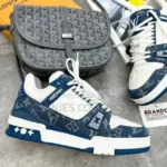 Louis Vuitton LV Trainer – Monogram Denim White Blue - Image 18