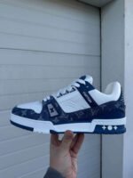 Louis Vuitton LV Trainer – Monogram Denim White Blue - Image 10