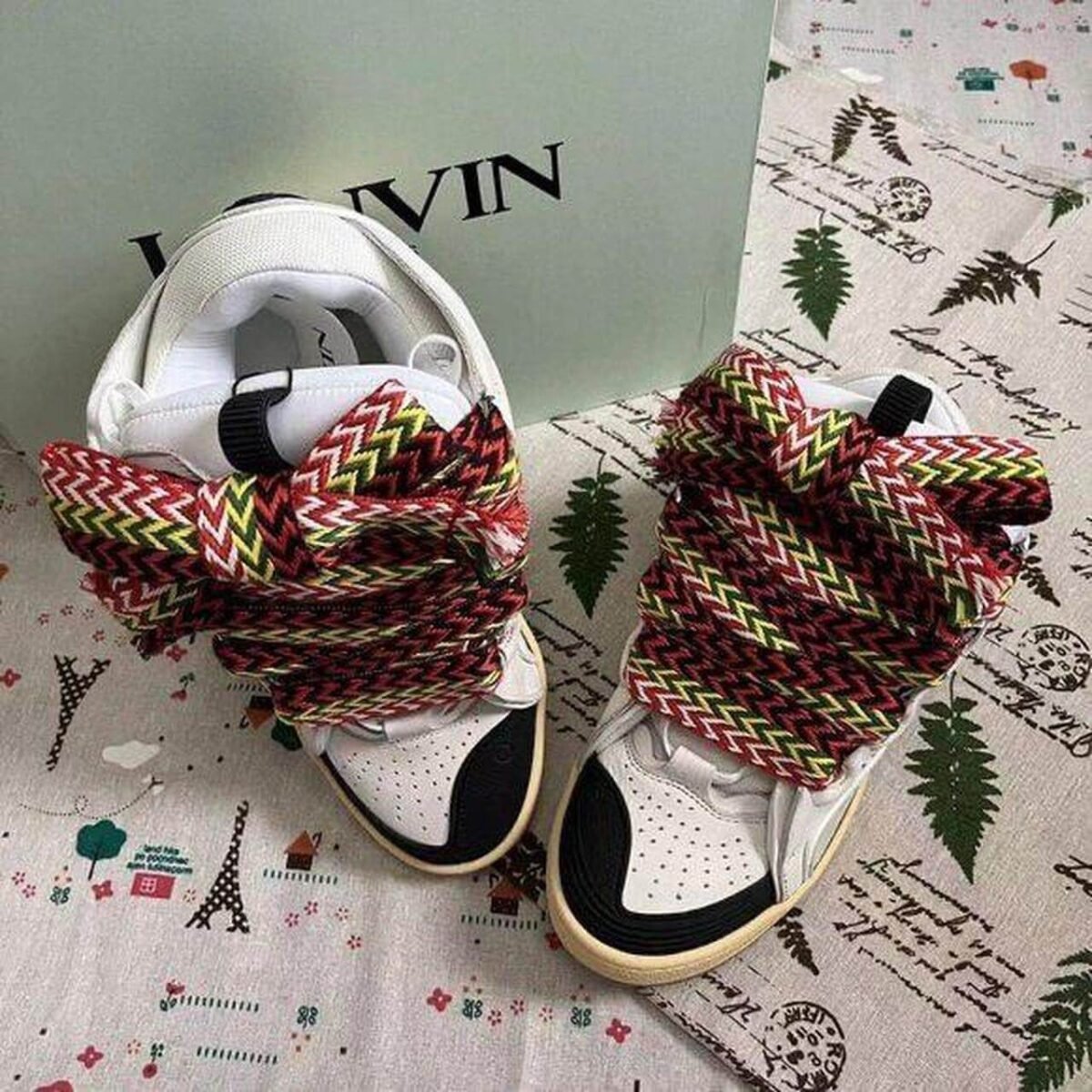 Lanvin Curb Lace-Up Sneakers | White - Image 10