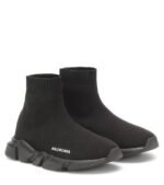 Balenciaga Speed Trainer Sneakers – Black Knit Fabric - Image 5