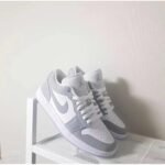 Air Jordan 1 Low Sneaker White/Gray - Image 6