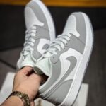 Air Jordan 1 Low Sneaker White/Gray - Image 7