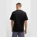 HUGO BOSS Interlock Cotton T-Shirt with Chain Print Collar - Image 5