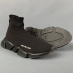 Balenciaga Speed Trainer Sneakers – Black Knit Fabric - Image 7