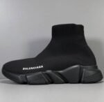 Balenciaga Speed Trainer Sneakers – Black Knit Fabric - Image 8