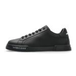 Dolce & Gabbana Portofino Leather Sneakers – Black – Men’s