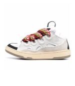 Lanvin Curb Lace-Up Sneakers | White