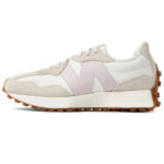 New Balance 327 Leather Low Top Sneaker White Beige Lavender Unisex