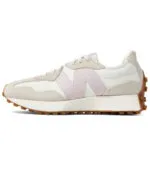 New Balance 327 Leather Low Top Sneaker White Beige Lavender Unisex