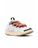 Lanvin Curb Lace-Up Sneakers | White - Image 3