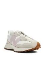 New Balance 327 Leather Low Top Sneaker White Beige Lavender Unisex - Image 2