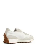New Balance 327 Leather Low Top Sneaker White Beige Lavender Unisex - Image 3