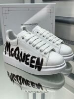 Alexander McQueen Graffiti-Print Oversized Sneakers – White - Image 5