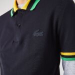 Lacoste Polo Shirt – Navy Blue Light Breathable Piqué | Slim Fit - Image 5