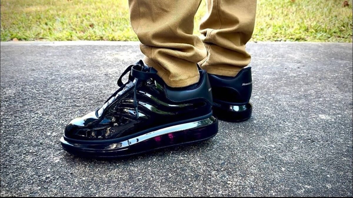 Alexander McQueen Oversized Sneakers 'Black Lux Gloss' - Image 10