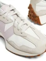 New Balance 327 Leather Low Top Sneaker White Beige Lavender Unisex - Image 5