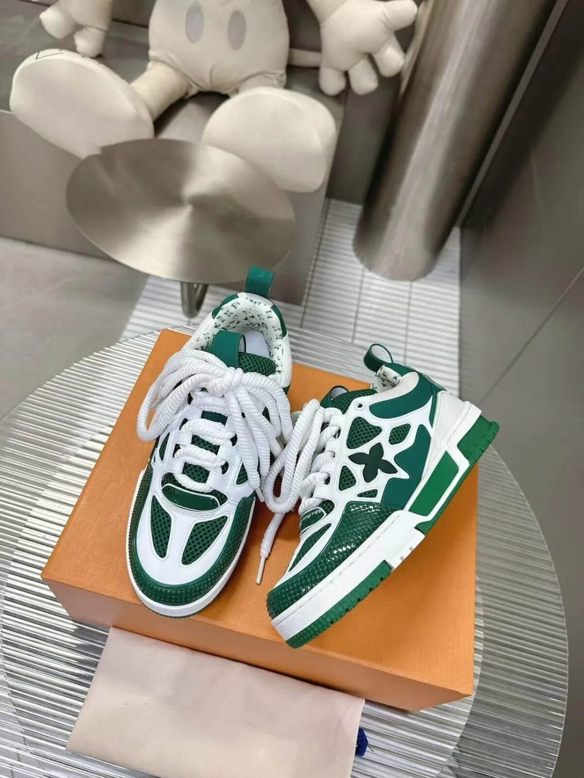 Louis Vuitton LV Skate Sneaker Green/White - Image 12