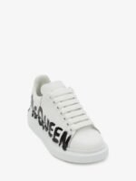 Alexander McQueen Graffiti-Print Oversized Sneakers – White - Image 4