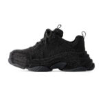 Balenciaga Triple S Triple Black Rhinestone Embellished Sneakers