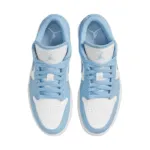 Air Jordan 1 Low Women’s Shoes White/Ice Blue - Image 2