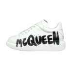 Alexander McQueen Graffiti-Print Oversized Sneakers – White