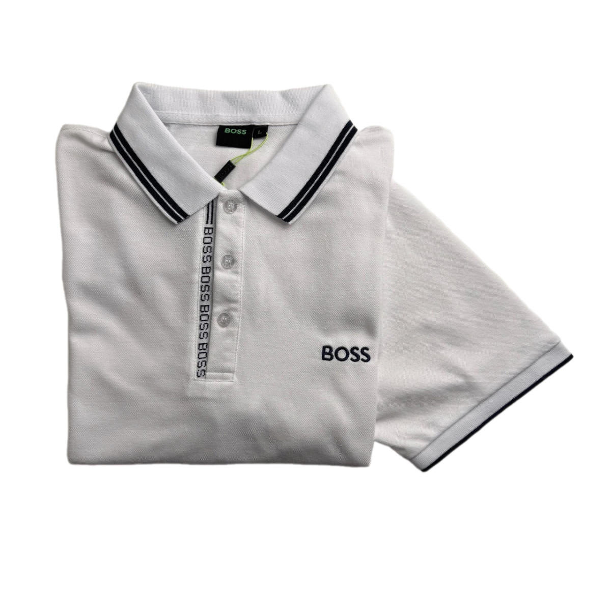 BOSS Polo Shirt with Raised Logo - Image 1