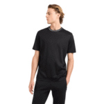 Emporio Armani Lyocell-Blend Jersey T-Shirt with Logo Collar - Image 5